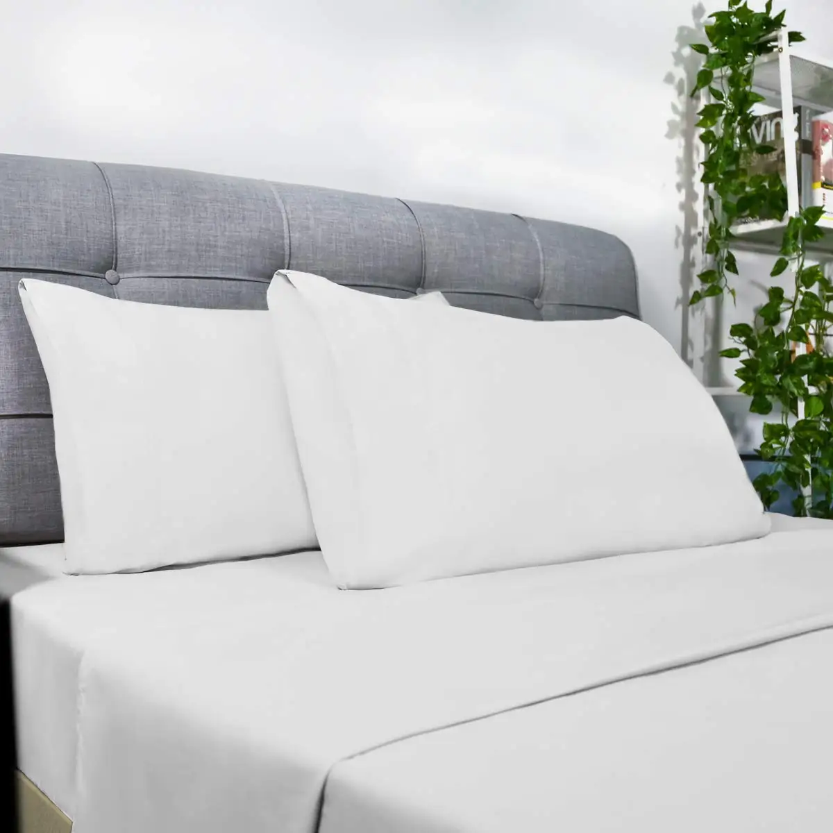 7 Pcs Cotton Woven Plain King Size Wholesale Bed Sheets With Logo For Hotel Use