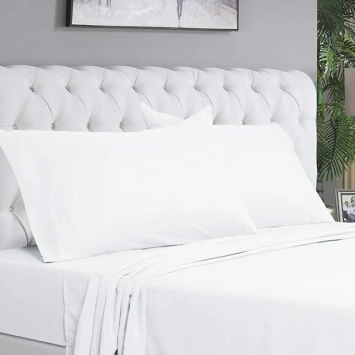 Draps 100 % coton, parure de lit 4 pièces avec couette, taille king, ensemble de draps de luxe pour hôtel, collection Platinum