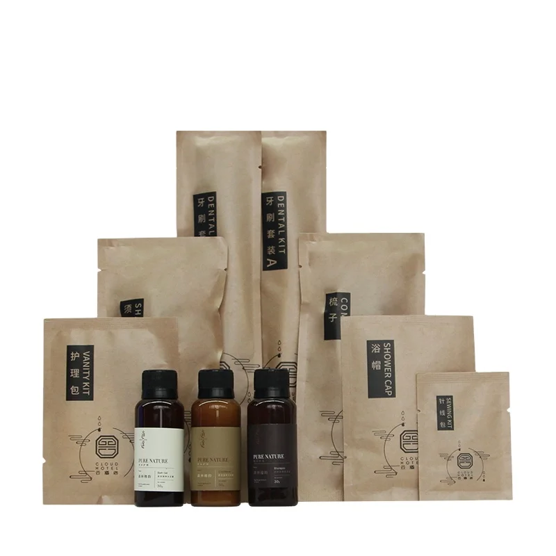 廉价有机酒店卫浴用品 可生物降解环保酒店客房卫浴用品 客房用品清单套装